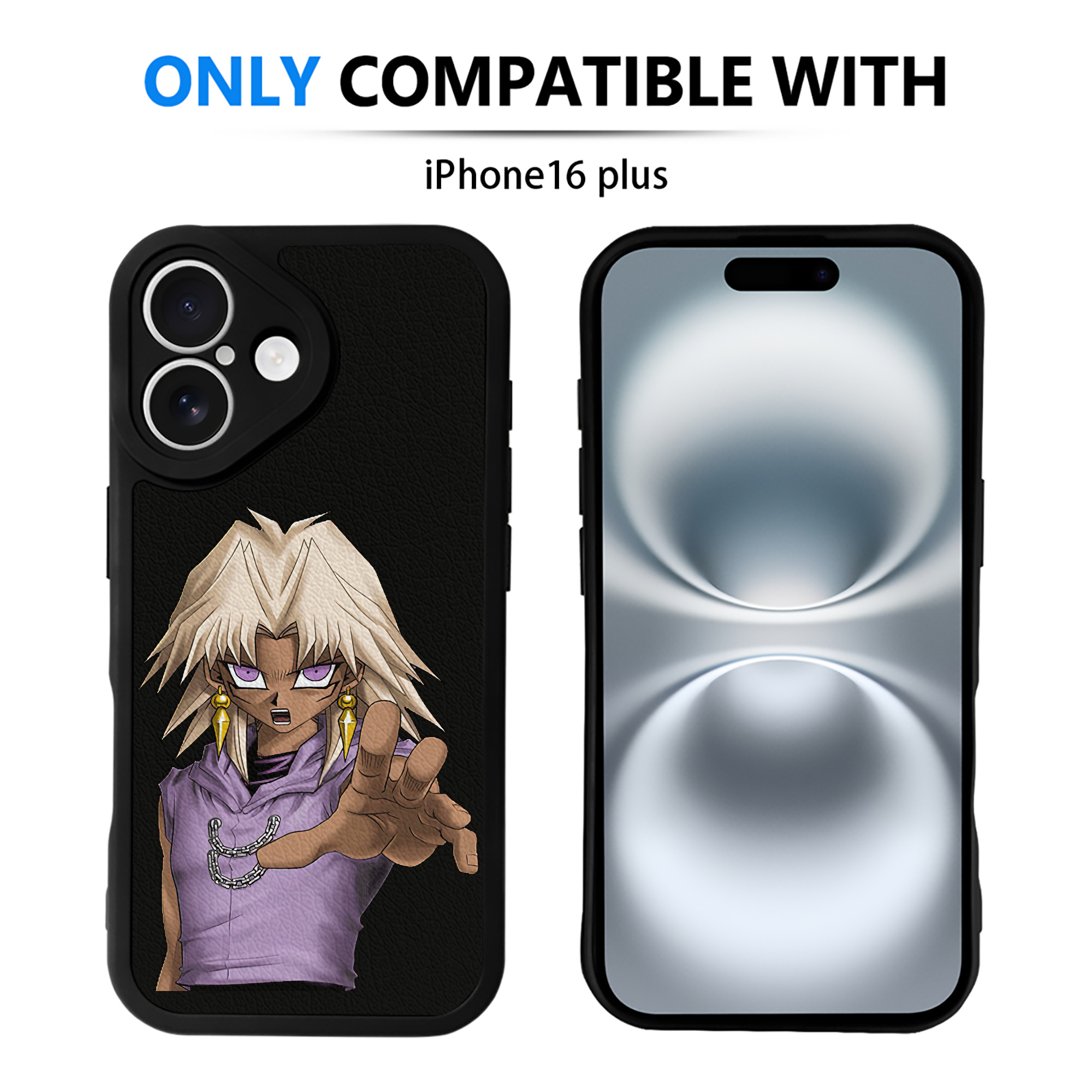 遊☆戯☆王 Yu-Gi-Oh! 【iPhone 16シリーズ対応】シリコンスマホケース（レザー調） 材質：シリコン